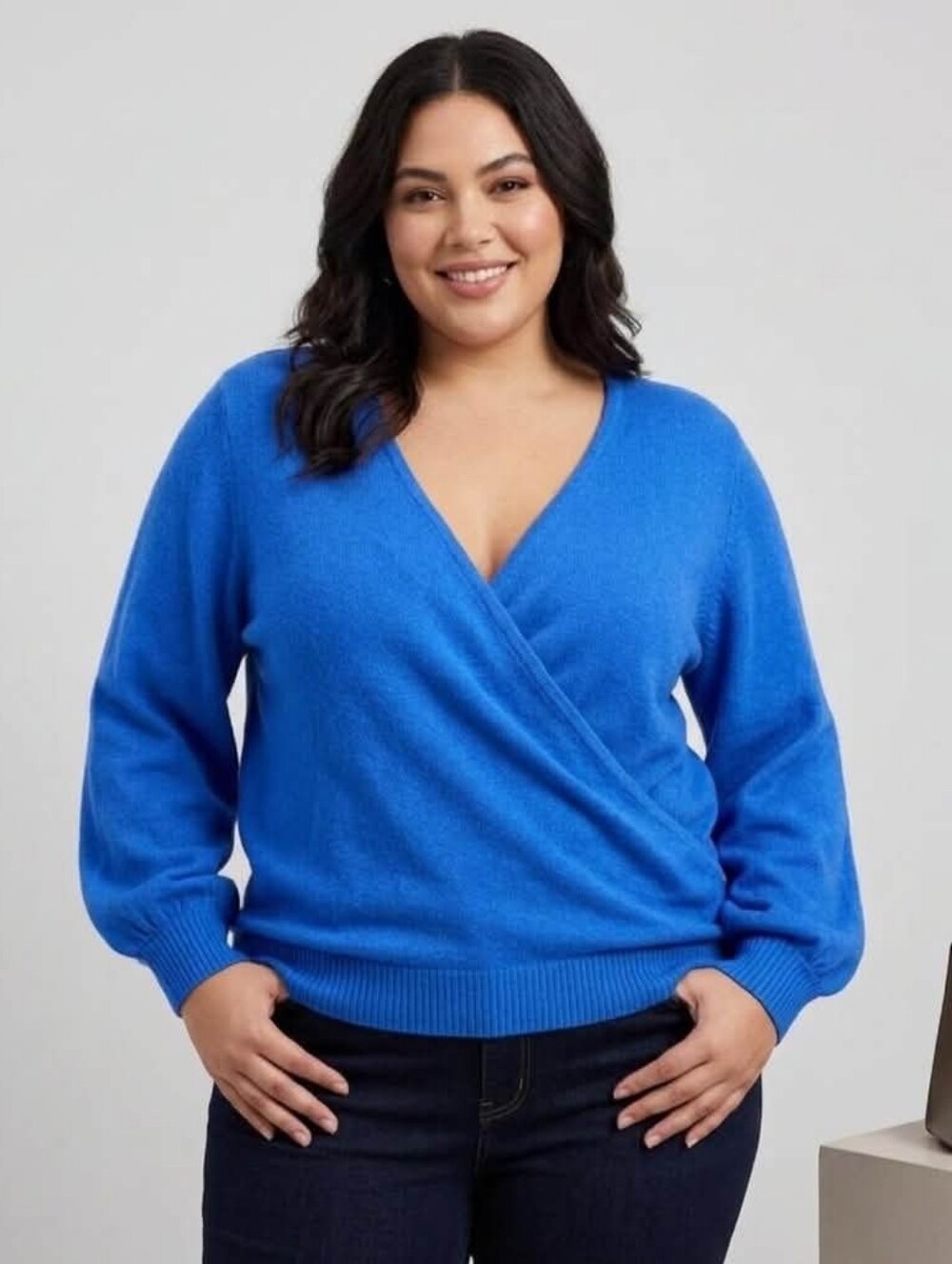 Torrid Vegan Cashmere Wrap-Front Pullover Sweater